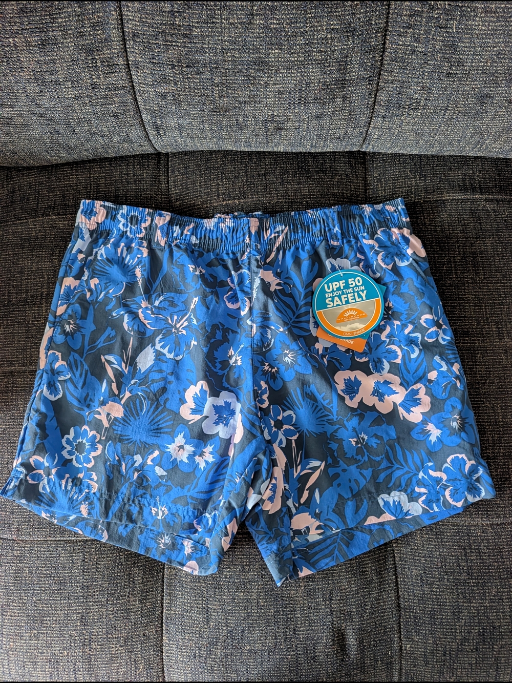 Blue Floral UPF 50 Swim Shorts
